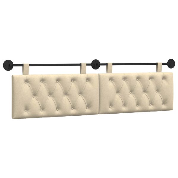vidaXL H&auml;ngevorderseite Wandmontiert Creme 170 x 55 x 7 cm Stoff