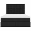 vidaXL Aufbewahrungsbett mit Matratze Schwarz 140 x 200 cm Polyester