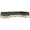 vidaXL Outdoor-Sofagarnitur 8 stk. Wei&szlig; und Anthrazit