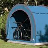 vidaXL Fahrradgarage mit Dach mit Speicher Blau 256 x 222 x 182 cm