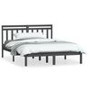 vidaXL Massivholzbett Grau 120x190 cm