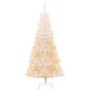 vidaXL Künstlicher Weihnachtsbaum Schillernde Spitzen Weiß 180 cm PVC
