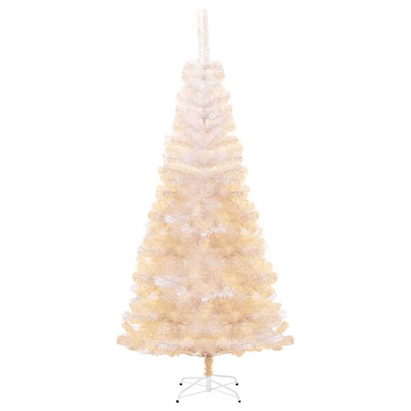 vidaXL Künstlicher Weihnachtsbaum Schillernde Spitzen Weiß 180 cm PVC