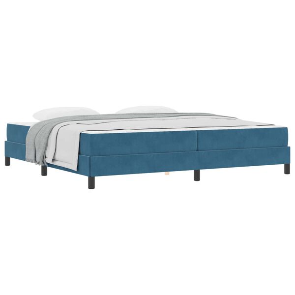 vidaXL Boxspringbett mit Matratze Dunkelblau 200 x 220 cm Stoff