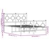 vidaXL Bettgestell mit Kopf- und Fu&szlig;teil Metall Wei&szlig; 120x190 cm