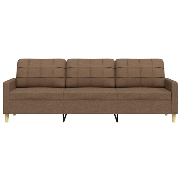 vidaXL 3-Sitzer-Sofa Braun 210 cm Stoff