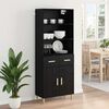 vidaXL Highboard Schwarz Eichen-Optik 69,5 x 32,5 x 180 cm