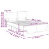 vidaXL Bettrahmen mit Kopfteil Beton Grau 150 x 200 cm Holzwerkstoff
