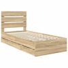 vidaXL Bettrahmen Sonoma-Eiche 90 x 190 cm Ingenieurs Holz