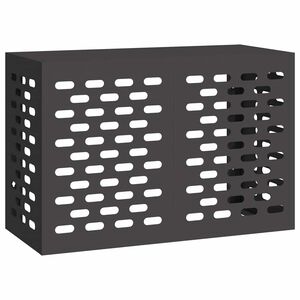 vidaXL Klimaanlagenabdeckung Schwarz 90 x 40 x 60 cm Stahl