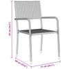 vidaXL Garten Essgruppe mit Kissen 3 pcs Grau Poly-Rattan