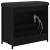 vidaXL Schuhbank mit Klappe Schwarz 62x32x56 cm