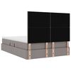 vidaXL Aufbewahrungsbett mit Matratze Taupe 140 x 190 cm Polyester