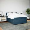 vidaXL Boxspringbett mit Matratze Blau 140x190 cm Samt