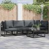 vidaXL Gartensofa-set 5 pcs Schwarz Metall