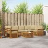 vidaXL Outdoor-Sofagarnitur 8 pcs Natur und Beige Massivholz Akazie