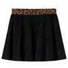 Kinderrock mit Bund in Leopardenmuster Schwarz 92