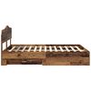 vidaXL Bettrahmen mit Kopfteil Altholz 140 x 190 cm Holzwerkstoff