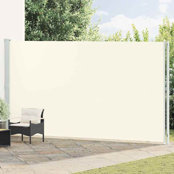 vidaXL Seitenmarkise Ausziehbar 220x600 cm Creme