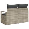 vidaXL Garten-Sofa mit Kissen 120 x 62 x 69 cm Poly-Rattan