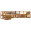 vidaXL Ecksofa Set 6 pcs Natur Massivholz Akazie