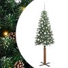 vidaXL Schlanker Weihnachtsbaum mit 300 LEDs mit Ständer Grün 180 cm