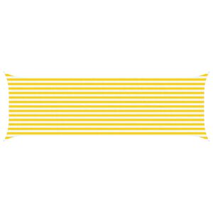 vidaXL Sonnensegel Gelb und Wei&szlig; 6 x 2 m 100 % Polyester Oxford