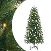 vidaXL K&uuml;nstlicher Weihnachtsbaum mit 150 LEDs Gr&uuml;n 150 cm PE und PVC