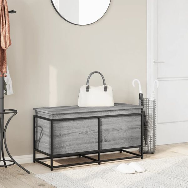 vidaXL Aufbewahrungsbox mit Deckel Grau Sonoma 100x40x51,5 cm