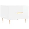 vidaXL Couchtische 2 Stk. Hochglanz-Wei&szlig; 50x50x40 cm Holzwerkstoff