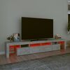 vidaXL TV-Schrank mit LED-Leuchten Betongrau 230x36,5x40 cm