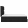vidaXL Ottoman-Bett mit Matratze & LEDs Schwarz 140x200 cm Stoff