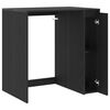 vidaXL Waschmaschinen-Schrank Schwarz Eichen-Optik 87 x 60 x 89 cm