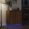 vidaXL LED-Sideboard Artisan-Eiche 71 x 34,5 x 75 cm Holzwerkstoff