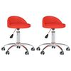 vidaXL Esszimmerst&uuml;hle 2 Stk. Drehbar Rot Kunstleder