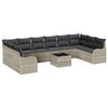vidaXL Gartensofa-set Hellgrau 55 x 55 x 37 cm Poly-Rattan