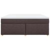 vidaXL Boxspringbett mit Matratze Dunkelbraun 180x200 cm Stoff