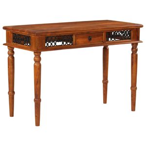 vidaXL Schreibtisch mit Schublade 110x50x76 cm Massivholz Akazie