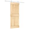 vidaXL Schiebet&uuml;r 80 x 210 cm Massivkiefer (Unbehandelt)