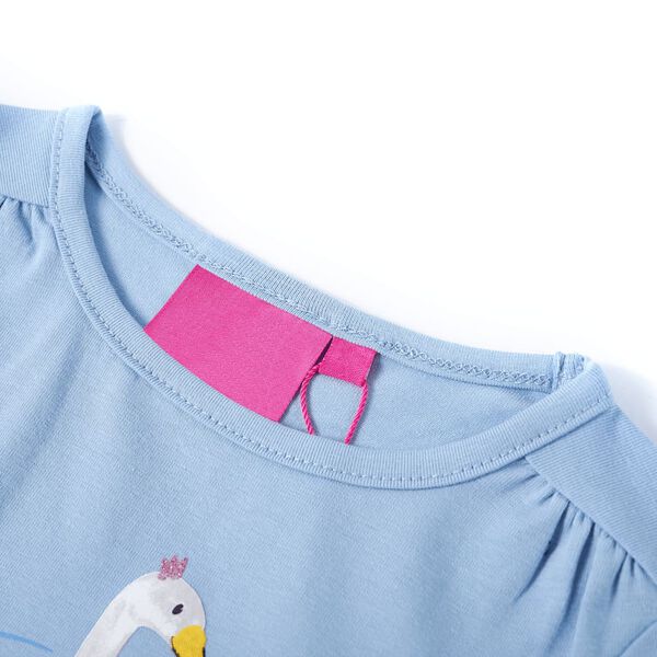 Kinder-Langarmshirt Hellblau 104