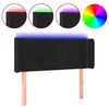 vidaXL LED Kopfteil Schwarz 93x16x78/88 cm Samt