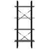 vidaXL B&uuml;cherregal 4 F&auml;cher Grau 60x30x140 cm Holzwerkstoff