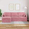 vidaXL Sofa Rosa Gesamtabmessungen: 228 x 134 x 80 cm (B x T x H) Samt