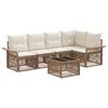 vidaXL Gartensofa-set 6 stk. Beige Poly-Rattan