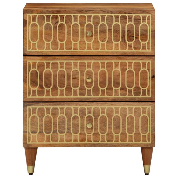 vidaXL Nachttisch 50x33x62 cm Massivholz Mango