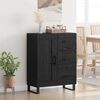 vidaXL Sideboard mit Schubladen Schwarz Eichen-Optik 69,5 x 34 x 90 cm
