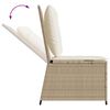 vidaXL Gartensofa mit Kissen Beige Poly Rattan