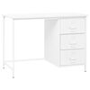 vidaXL Schreibtisch Industrie-Stil mit Schubladen Wei&szlig; 105x52x75 cm
