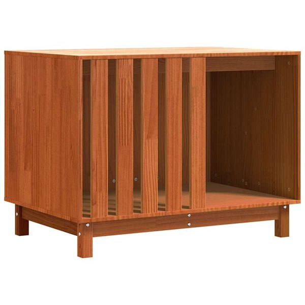 vidaXL Hundeh&uuml;tte Wachsbraun 90 x 60 x 67 cm Massives Kiefernholz