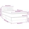 vidaXL Boxspringbett mit Matratze Dunkelblau 90x200 cm Samt